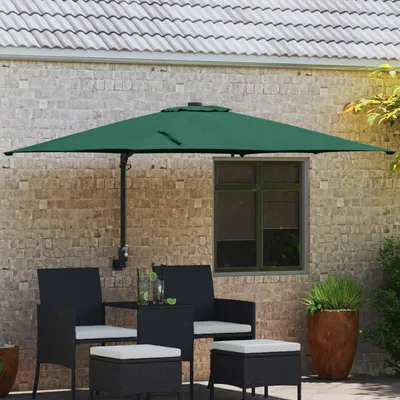 Produktbild von vidaXL Garten-Sonnenschirm Grün 248,5 x 247,5 x 160 cm