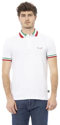 Produktbild von Baldinini Trend Herren Polohemd, Baumwolle, 100%, dreifarbiger Kragen, kurze Ärmel