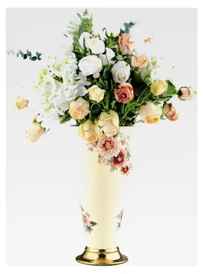 Produktbild von Vintage Blumen Porzellan Vase, Tischdekoration, handgefertigte Keramik Blumenvasen für Hochzeiten