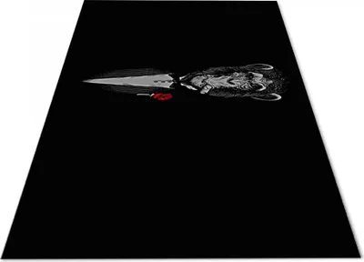 Produktbild von Jungengel Textilien Waschbarer Teppich Smoking Monkey Schwarz Style Modern Flach Läufer : 60x150 cm (0,90m²)