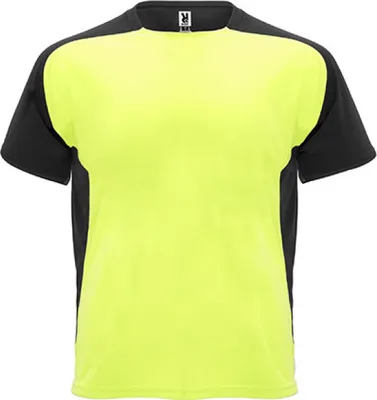 Produktbild von Roly CA6399 | Herren Bugatti T-Shirt - Farbe: Fluor Yellow 221/Black 02 - Größe: M