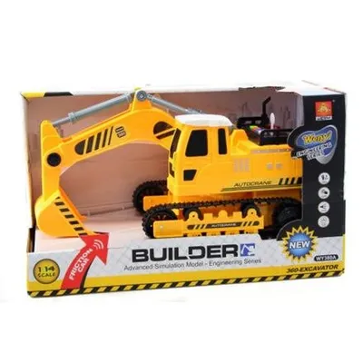 Produktbild von Spielzeug Bagger batteriebetrieben mit Licht und Sound, beweglichem Arm, 30x13cm, ab 3 Jahren