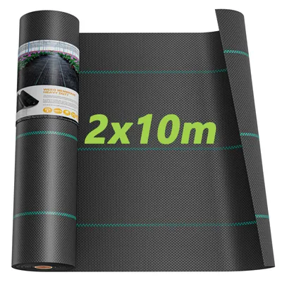 Image de Iropro 20m² de non-tissé anti-mauvaises herbes pour le jardin film de protection non-tissé pour le sol perméable à l'eau 90g/m², 2mx10m