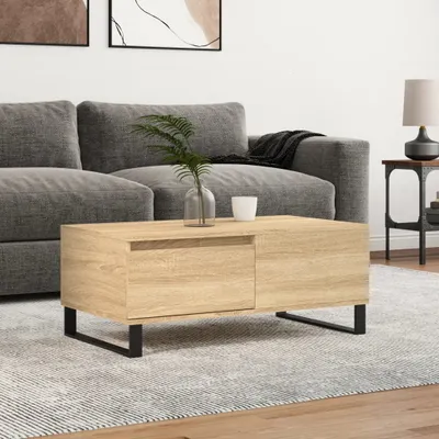 Produktbild von The Living Store Couchtisch Sonoma-Eiche 90x50x36,5 cm Holzwerkstoff