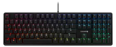 Zdjęcie produktu dla Mechaniczna klawiatura, czarna - przewodowa, układ QWERTY, klawiatura gamingowa - podświetlenie RGB - złącze USB-A