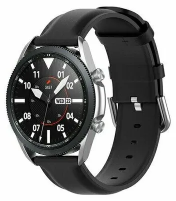 Produktbild von By Qubix passend für Garmin Venu 4 - 45 mm - Classic Lederarmband - Schwarz