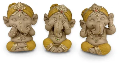 Productafbeelding van Trio van Ganesh: Iconische wijsheid - Niets zien - Niets horen - Niets zeggen