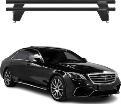 Produktbild von Menabo Dachträger für Mercedes S Klasse W222 2013-2020 75kg Alu Schwarz 2x