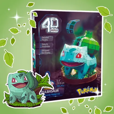 Produktbild von Spin Master 4D Build – Pokémon Bisasam | Modellbausatz | 195 Teile