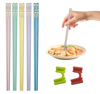 Essstäbchen-Set 5 Paar, Mehrfarbig, Spülmaschinengeeignet, Antirutsch
