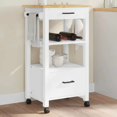 Produktbild von CLORIS Küchenwagen MONZA 48x40x88,5 cm Massivholz Kiefer - Servierwagen 376084