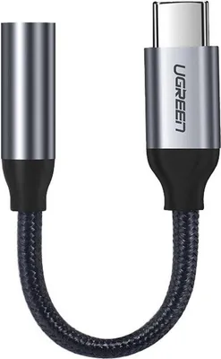 Produktbild von Ugreen USB-C auf 3,5 mm AUX-Kabel 10 cm - Grau