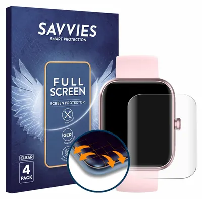 Produktbild von 4x Savvies Fullscreen Schutzfolie für Konitee IDW25 1.83" Displayschutz Folie Fullcover Klar Transparent