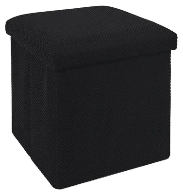 Produktbild von Fushocker/Hocker faltbar Atome - Stoff - Aufbewahrungsbox - schwarz - Polyester/mdf - 38 x 38 cm