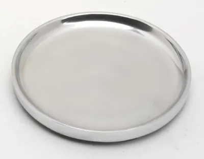 Produktbild von Kerzenteller, Dekoteller Alu Silber poliert Ø 12 cm ideal für Kerzen, Taufkerzen, Hochzeitskerzen