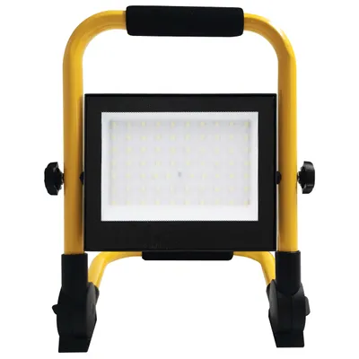 Obrázek produktu pro MasterLED Přenosný LED stavební reflektor 50 W, 4000 lm, 4500 K, IP65, s 1,5 m kabelem a zástrčkou, venkovní pracovní svítidlo, žluté