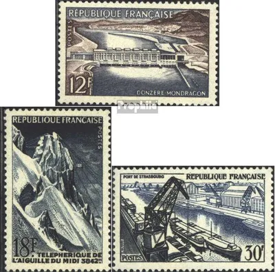 Produktbild von Briefmarken Frankreich 1956 Mi 1106-1108 (kompl.Ausg.) postfrisch Technik