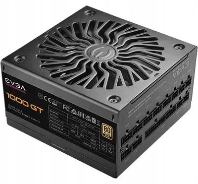 Produktbild von EVGA SuperNOVA 1000 GT, 1000 W, 100 - 240 V, 50 - 60 Hz, 6 - 12 A, 130 W, 1000 W
