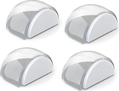 Produktbild von Türstopper Boden selbstklebend halbrund transparent Türpuffer Wandpuffer , 4er Set