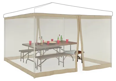 Immagine prodotto di Zanzariera per tenda da festa, con 2 pannelli laterali in rete antinsetto