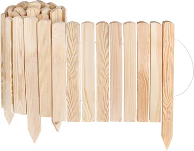 Produktbild von Creative Home Rasenkante Beeteinfassung Holz 200 x 40 cm (L x H) Natur