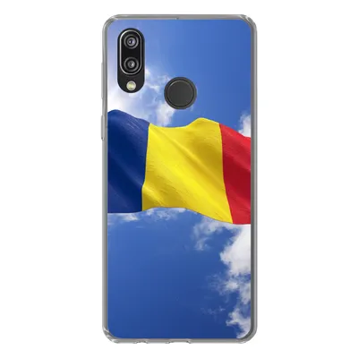 Produktbild von MuchoWow® Handyhülle Schutzhülle Hülle für Huawei P20 Lite (2020) Rumäniens Flagge weht am Himmel Silikon Softcase Handy Hülle - Kartenhalter