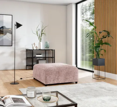 Productafbeelding van Design fauteuil ROMY, bekleed met stof "Enjoy Me" in de kleur roze