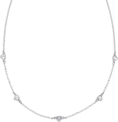 Produktbild von AMEN CLCUSEBBZ Damen Collier Herz Love 925 Silber weiß 44 cm