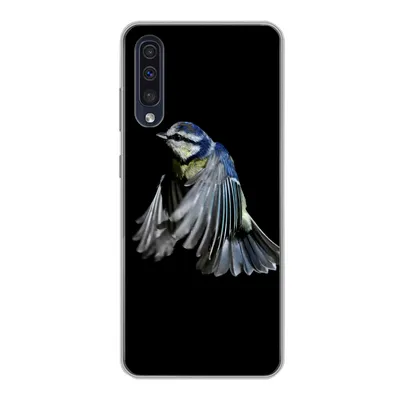 Produktbild von MuchoWow® Handyhülle Schutzhülle Hülle für Samsung Galaxy A30s Vögel - Federn - Schwarz Silikon Softcase Handy Hülle - Karteninhaber