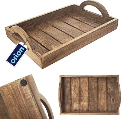 Produktbild von Orion Serviertablett Servierbrett aus Holz Holzbrett Holztablett MANGO 30,5x20,5 cm