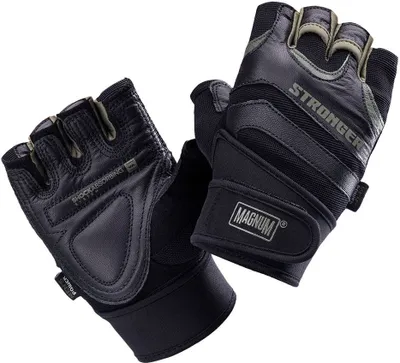 Produktbild von Magnum - Fingerlose Handschuhe für Herren, Leder, Stoßdämpfer PP14837 (XL) (Schwarz)
