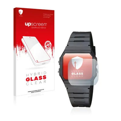 Produktbild von upscreen Schutzglas für Casio Collection Uni F-91W Schutzfolie Panzer Folie Glas Display Schutz klar