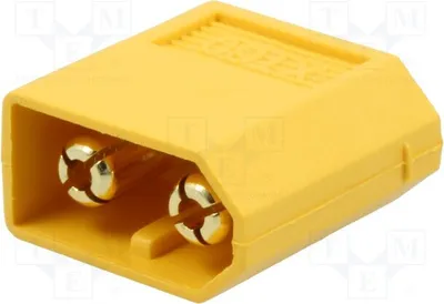 Produktbild von 1x Buchse XT60 XT60UPB-M DC Steckverbinder PIN: 2 männlich zur DC-Stromversorgung