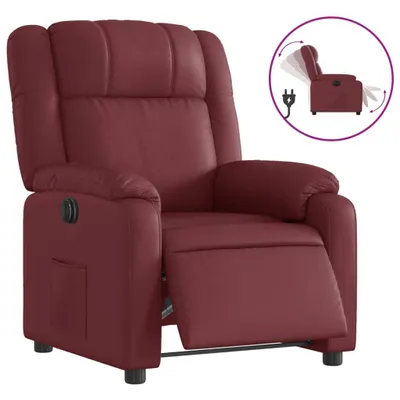 Image de vidaXL Fauteuil relax électrique vin rouge similicuir