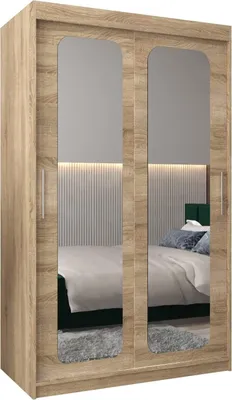 Produktbild von MEBLE KRYSPOL Promo 3120 Schlafzimmerschrank zwei Schiebetüren - Sonoma
