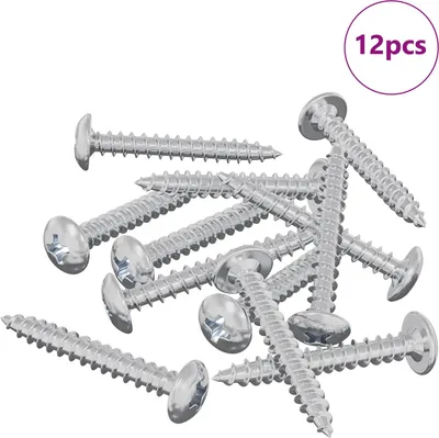 Obrázok produktu pre vidaXL Skrutky do dreva 12 ks Strieborná M4 x 28 mm Oceľ
