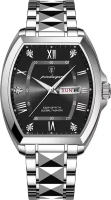 Produktbild von Elegante Herrenuhr POEDAGAR TO-35008 in Silber/Schwarz KP35008