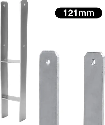 Produktbild von Pfostenanker HPfostenanker Einschlaghülse H-Pfostenträger H-Anker 121MM 2x