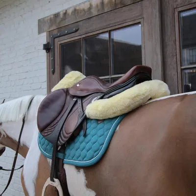 Produktbild von Kentucky Horsewear Saddle Pad Melange Jumping, Farbe:Dark Green, Größe:Full