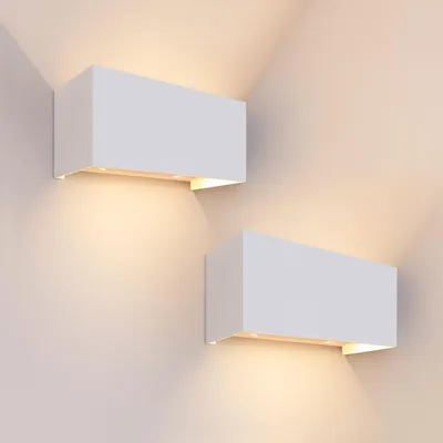 Produktbild von Ledvion 2er Set LED Wandlampe Weiß 9,5W Up Down IP54