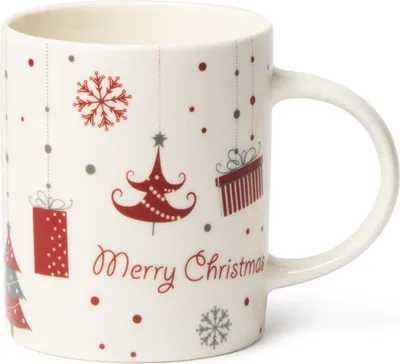 Produktbild von Excelsa Becher Set 4 Stück Merry Christmas New Bone China Weiß