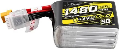 Produktbild von Tattu R-Line Version 6.0 Lipo Akku 1480mAh 160C 6S 22.2V XT60 Plug SQ