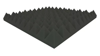 Produktbild von Akustikpur - Pyramiden ca. 48,5 cm x 48,5 cm x 6 cm - Akustikschaumstoff (Anthrazit/Schwarz) Akustik Schaumstoff Akustik Dämmung