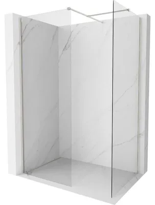 Obrázek produktu pro Mexen Kioto-X sprchová stěna Walk-in 160 x 80 cm, transparentní 10 mm, kartáčovaný nikl - 800-160-202-97-00-080-X