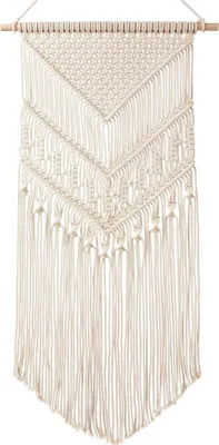 Produktbild von Makramee-Wandbehang, Boho-Dekorativer Chic, gewebter Wandteppich, Bohemian-Wandteppich, gewebte Wanddekoration, Hochzeits-, Wohnungs- und Heimdekoration, 41 cm (B) x 84 cm (L)