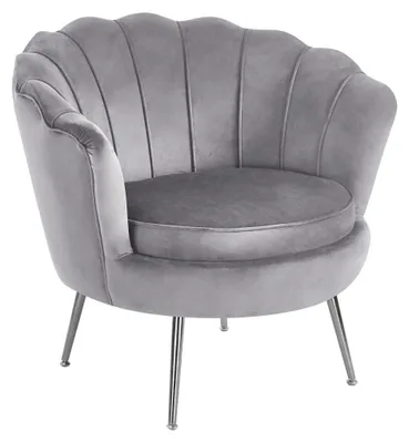 Produktbild von Eleganter Sessel THIAGO – grau / silberne Beine