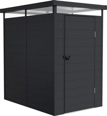 Produktbild von Wasabi - Harz Gerätehaus Terra 2,47 m² - 173x143x204 cm - Außen-Gartenhaus - Tür mit Scharnieren - Oberlicht für natürliches Licht - Robust - Sicherer Stauraum