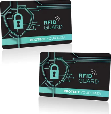 Produktbild von RFID GUARD 2x NFC RFID Karte Karten Set RFID & NFC Schutz Blocker Card für EC Kreditkarten Ausweis