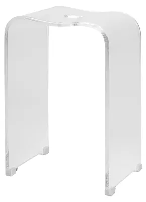 Produktbild von bremermann Badhocker, Duschhocker aus Acryl, ca. 33 x 27,5 x 48 cm, ergonomisch