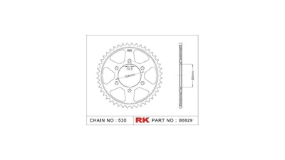 Produktbild von Rk Kettenrad 530 46z Stahl schwarz